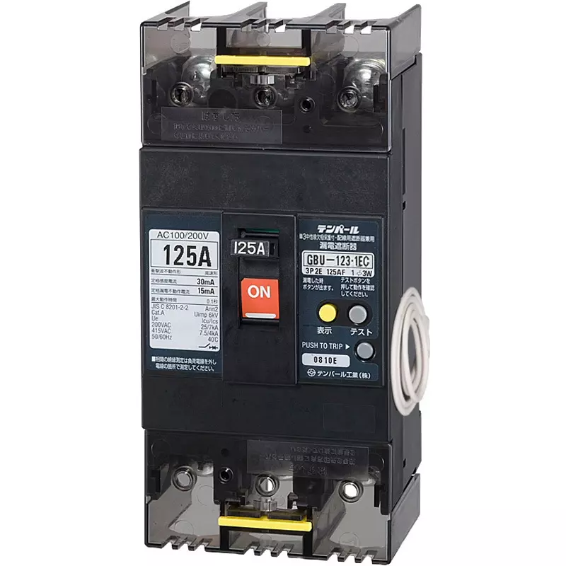 Tempearl Surface Type Earth Leakage Circuit Breaker 3P3E, GBUL-123.1EC 60A W2 Reed Scents Key