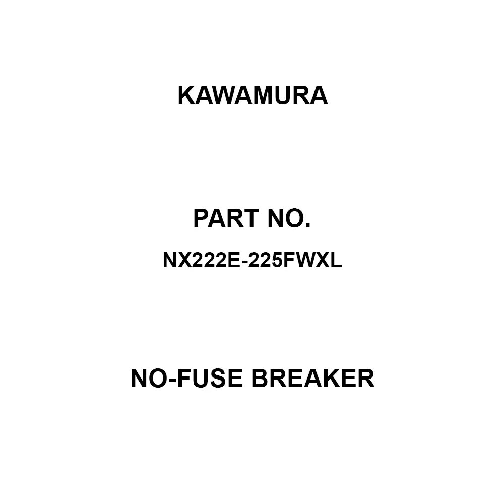 Kawamura No-Fuse Breaker 3P3E 200 Amp Rated Current, NB223E-200L