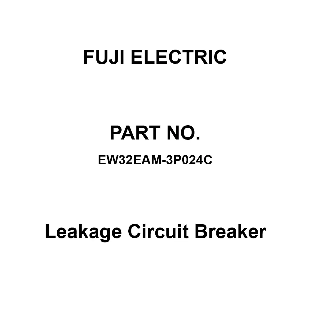 Fuji Electric GTWIN Leakage Circuit Breaker 24 Amp Rated Current 3 Pole, EW32EAM-3P024C