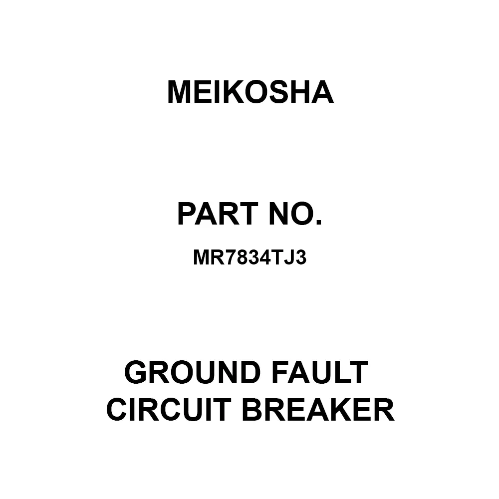 Meikosha Ground Fault Circuit Breaker 125 V Rated Voltage 15 Amp Current, MR7834TJ3