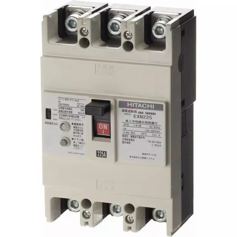 Hitachi Earth Leakage Breaker 150 Amp Rated Current, EXN225 3P 150AN