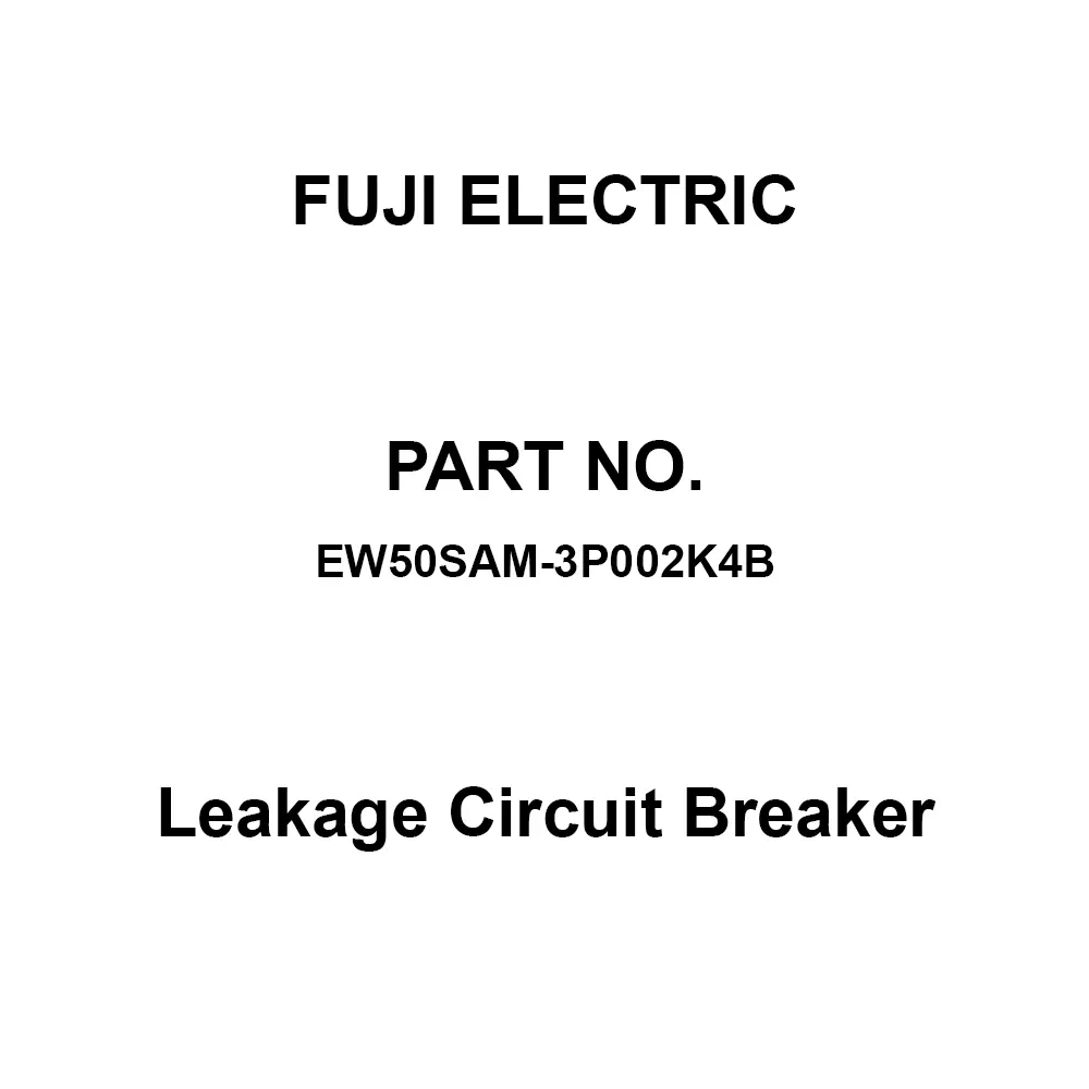 Fuji Electric GTWIN Leakage Circuit Breaker 2 Amp Rated Current 3 Pole, EW50SAM-3P002K4B