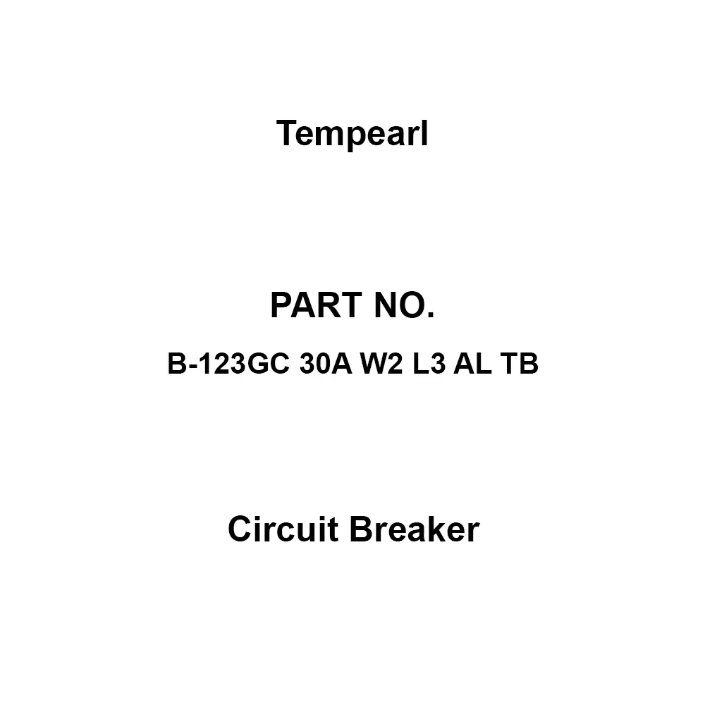 Tempearl Circuit Breaker Surface Type 3P 3E 30 Amp Main Capacity, B-123GC 30A W2 L3 AL TB
