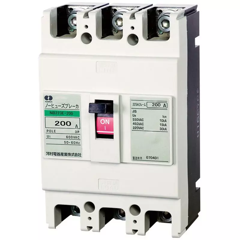 Kawamura No-Fuse Breaker 3P3E 200 Amp Rated Current, NB223E-200