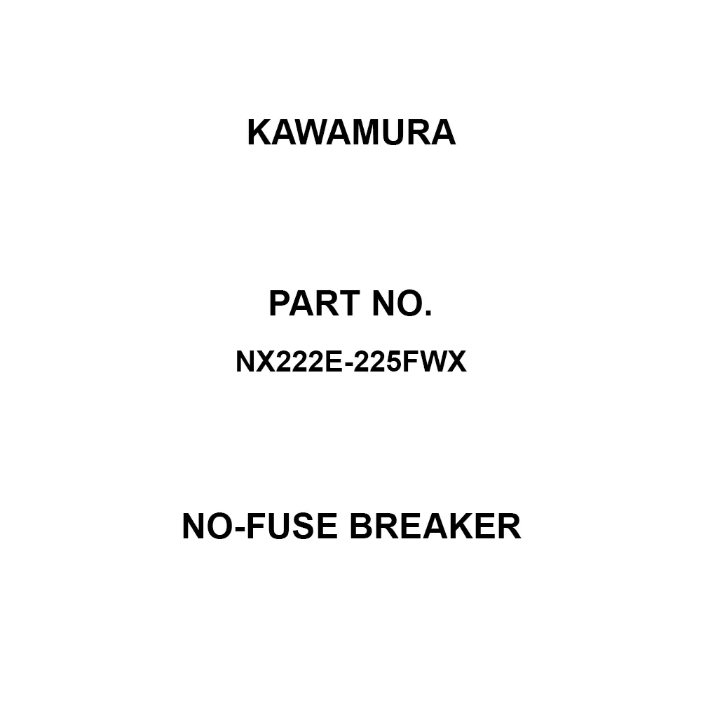 Kawamura No-Fuse Breaker 3P3E 175 Amp Rated Current, NB223E-175XL