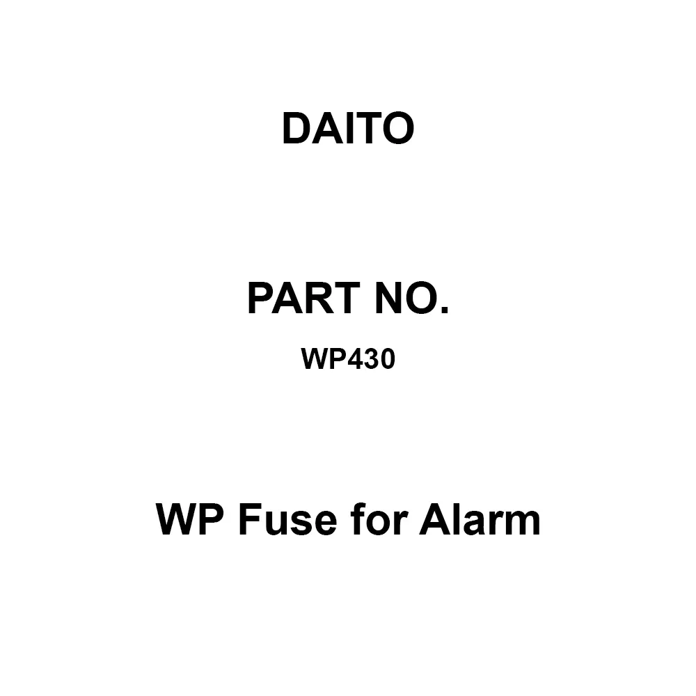 Daito WP Fuse for Alarm Black Color, WP430