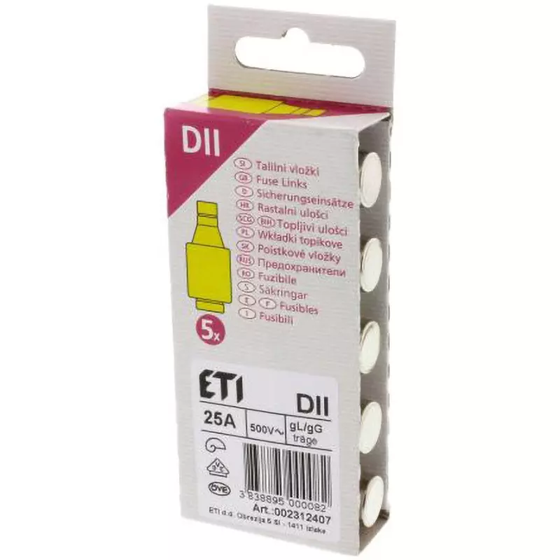 ETI Bottle Fuse 500 V AC Rated Voltage, 2312407 (Pack of 5)