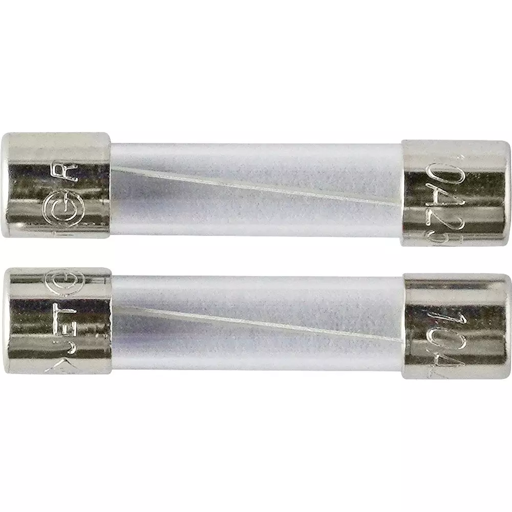 ELPA Glass Tube Fuse 10 Amp Rated Current Φ6.35x30 mm Size, TF-2100H (Pack of 2)