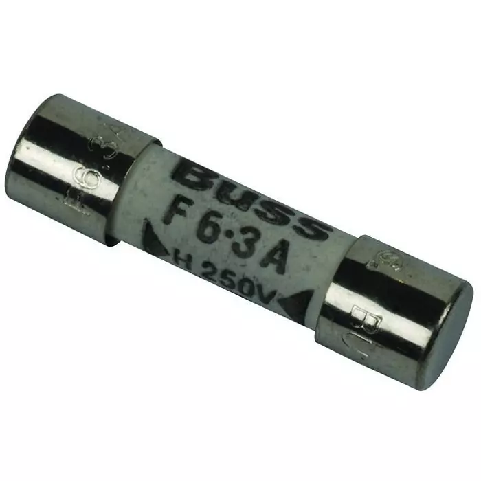 EATON FUSE, CARTRIDGE, 6.3A, 5X20MM, FAST ACT, BK/GDA-6.3A