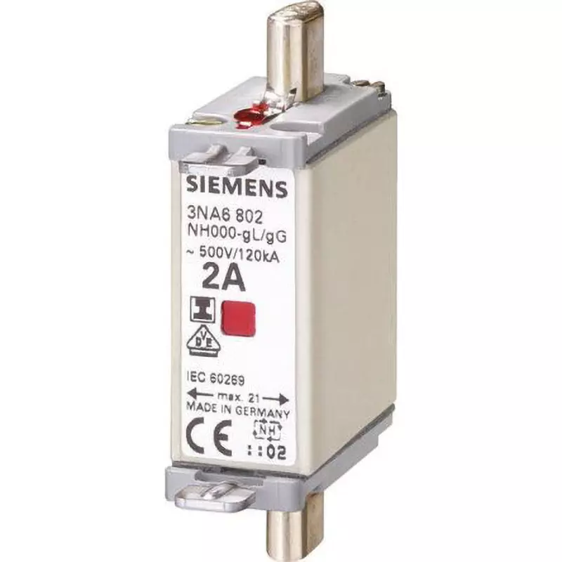 Siemens Fuse Links 500 AC/250 DC V Rated Voltage 120 AC/25 DC Breaking Current 25 A Rated Current, 3NA6810 (Pack of 3)