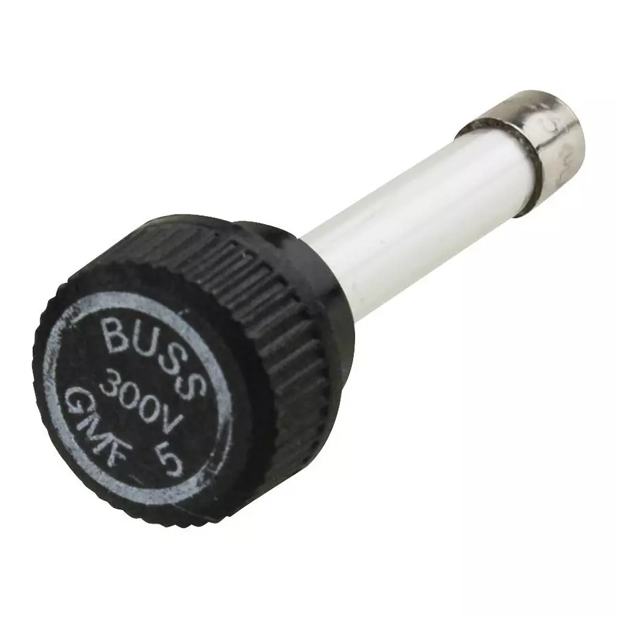 EATON FUSE, FAST ACTING, 0.5A, 300VAC, BK/GLR-1-2