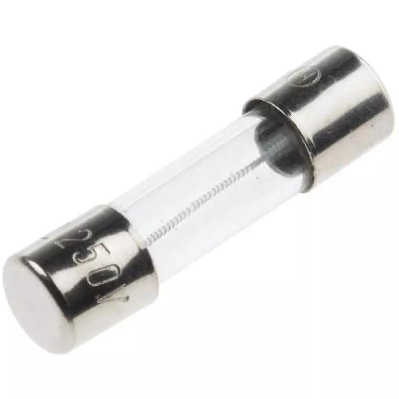 RS PRO Glass Tube Fuse 0.1 Amp Rated Current 250 V Rated Voltage, 610-9850 (Pack of 10)