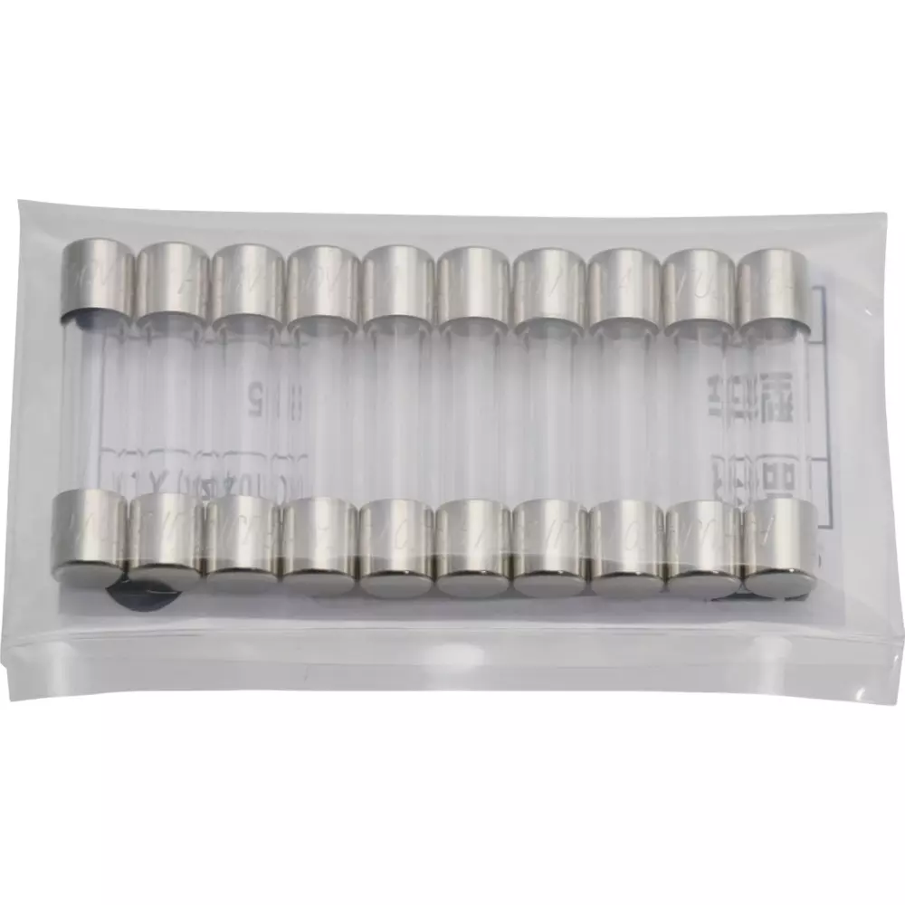 Ubon Glass Tube Fuse 0.5 Amp Current AC 250 V Rated Voltage, 2GF-05(FGBO-PBF250V0.5A)6.4-30MM (Pack of 10)