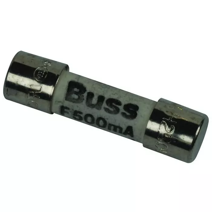 EATON FUSE, CARTRIDGE, 500mA, 5X20MM, FAST ACT, BK/GDA-500MA
