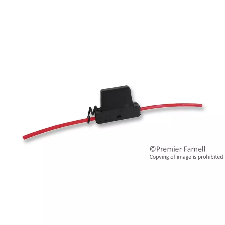 EATON BUSSMANN FUSE HOLDER, 0.8 X 7.9MM, IN LINE, BK/HHX