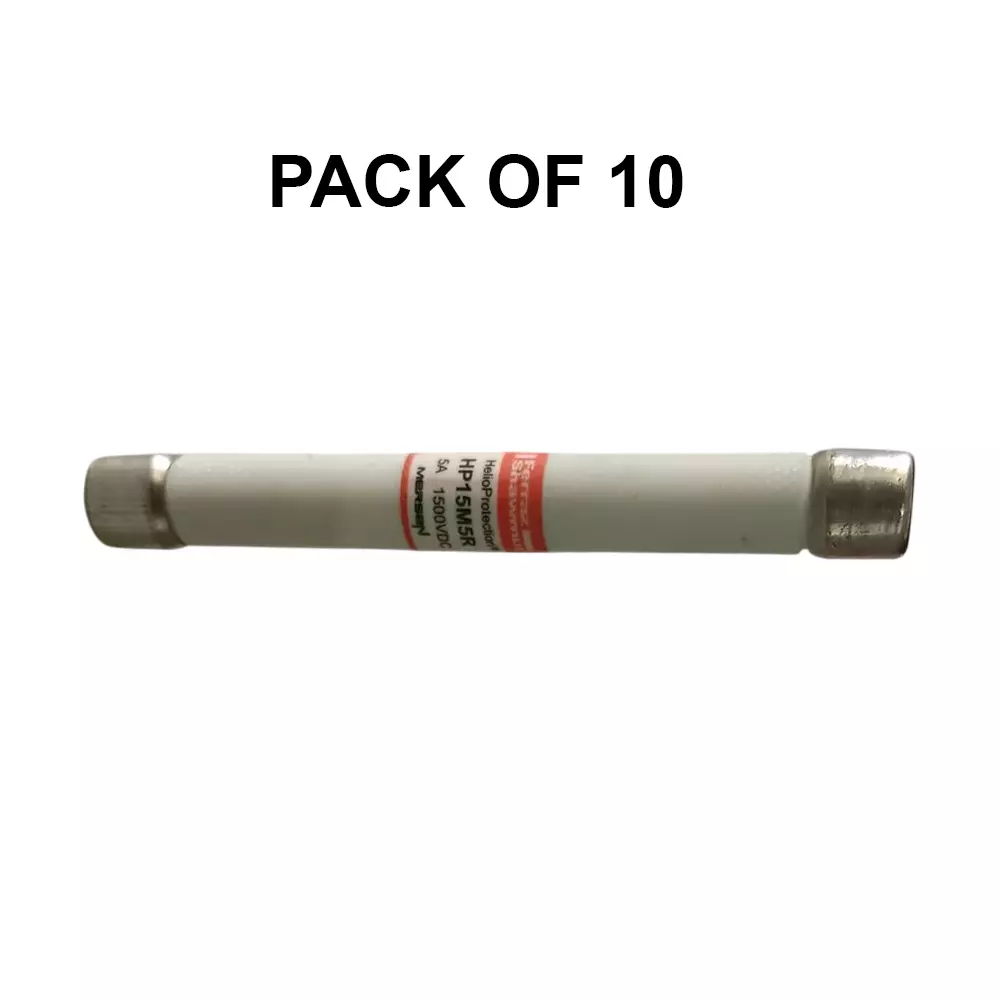 Mersen 5 A Solar DC Fuse Glass 1500 V for Solar & Industrial Use, (Pack of 10 Pcs)