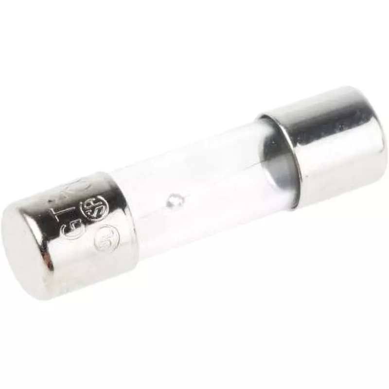 RS PRO Glass Tube Fuse 0.5 Amp Rated Current 250 AC V Rated Voltage, 911-3372 (Pack of 10)