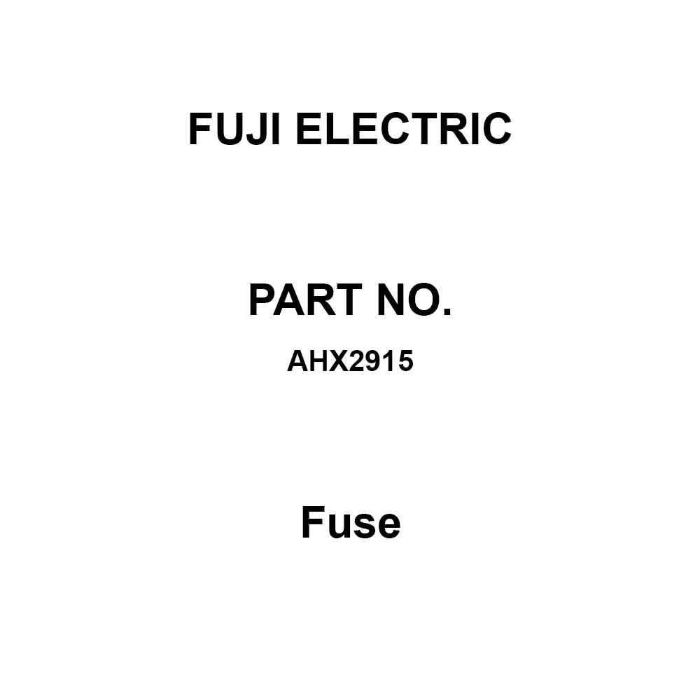 Fuji Electric Fuse 1B Contact Configuration, AHX2915