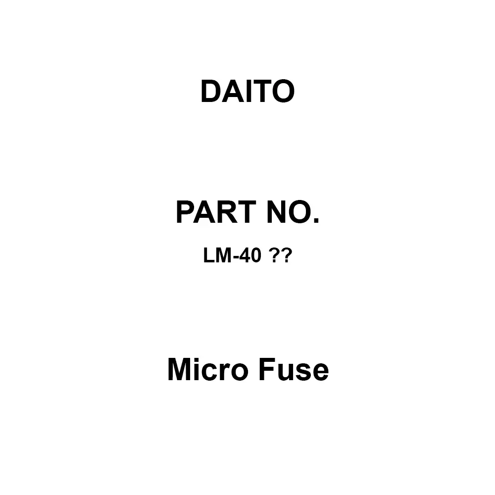 Daito Micro Fuse 4 Amp Rated Current, LM-40 transparent