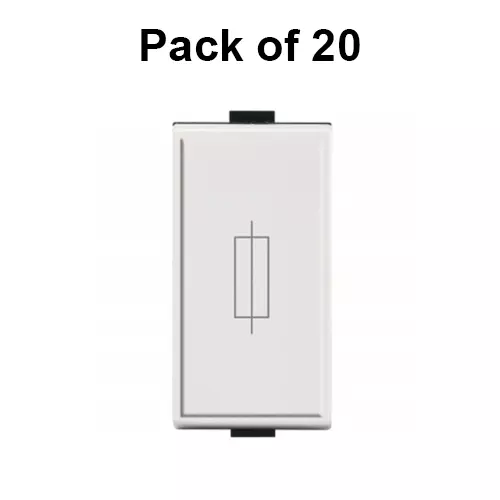 anchor-roma-plus-series-fuse-unit-10a-16-a-rated-current-1-module-polycarbonate-material-white-color-289681-pack-of-20-pcs