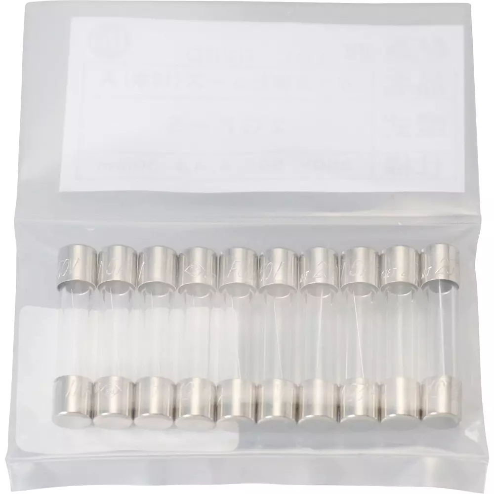 Ubon Glass Tube Fuse 5 Amp Current AC 250 V Rated Voltage, 2GF-5 (FGBO-PBF 250V 5A)6.4-30MM (Pack of 10)