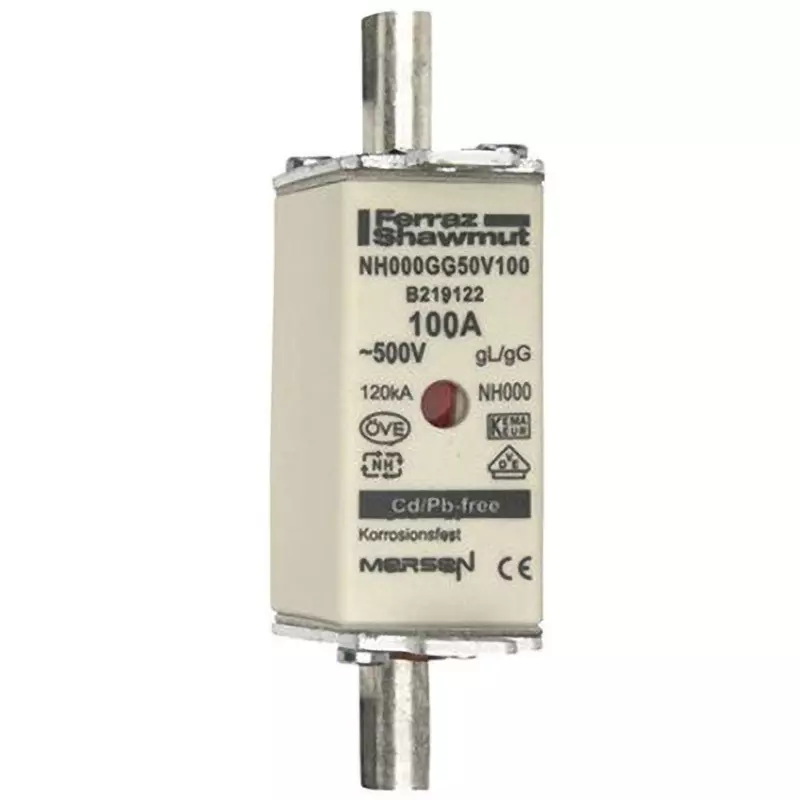 Mersen Fuse Link 100 A Rated Current 500 AC Rated Voltage, B219122C