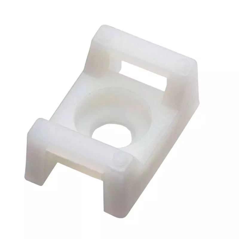 Partex Cable Tie Saddle Screw Mount White Color Nylon, Length 23.4 mm and Width 15.7 mm, SM 3 (Pack of 100)