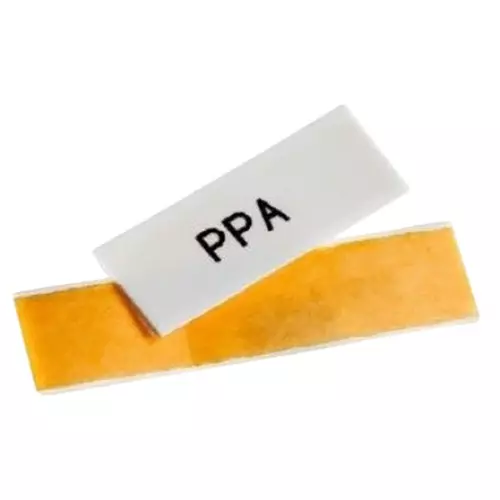 Partex Self Adhesive Tape PPA Profile Yellow and White Color PVC, Length 25 m for Component Marking, PPA+09000DN4