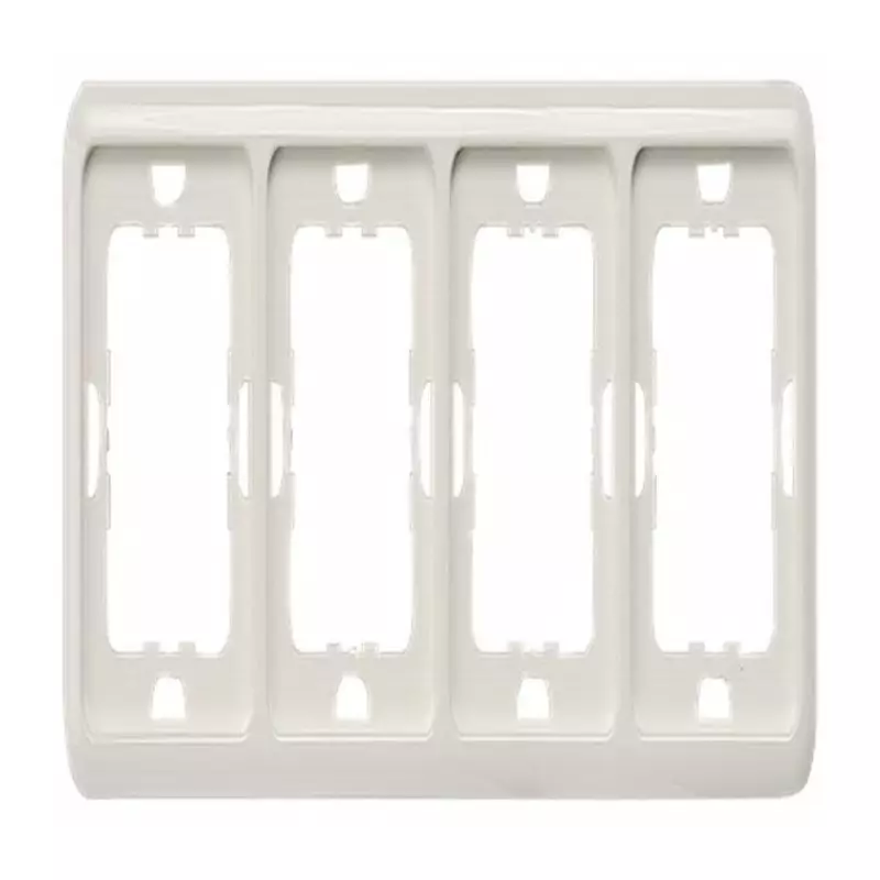 Siemens White 4 Gang Mounting Plate Thermoplastic Mounting Frame, 5TG1814