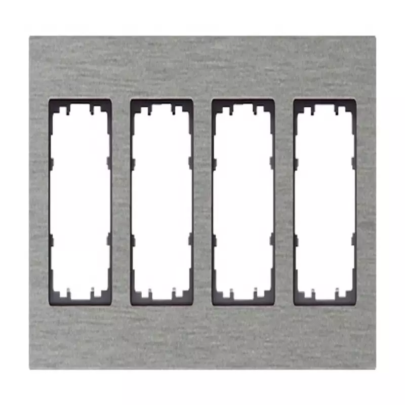 Siemens Aluminium 4 Gang Mounting Plate Aluminium Mounting Frame, 5TG1124-0
