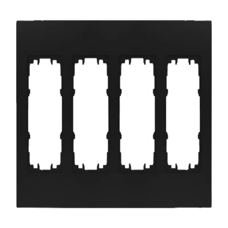 Siemens Black 4 Gang Mounting Plate Mounting Frame, 5TG1114-0SB