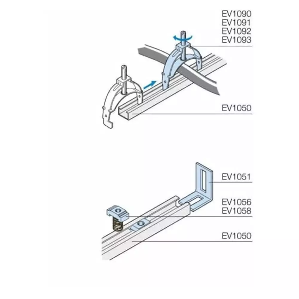ABB 1STQ Series Aluminium Slide Rail for Use with Modular Boards - System Pro E Power, 1STQ000981A0000