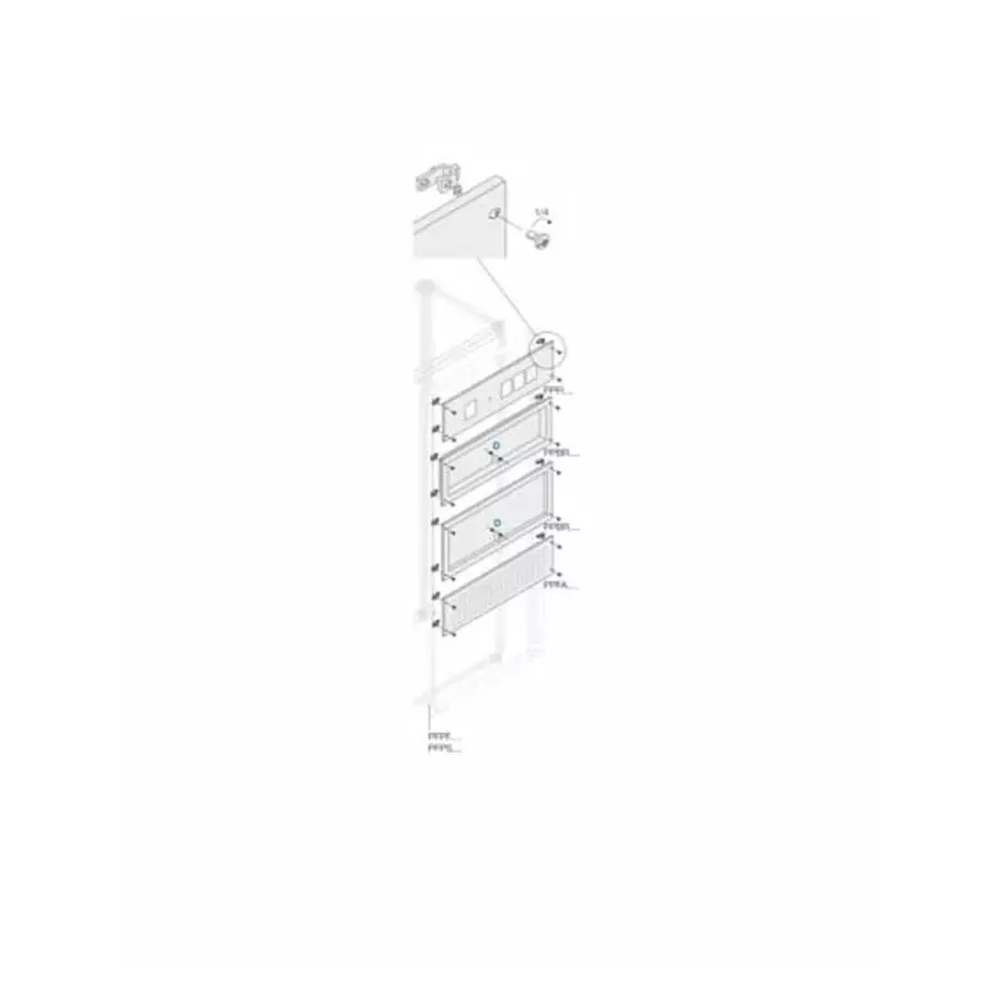 ABB Pickled Steel Sheet Panel for Use with Main Distribution Boards, 1000 x 100 x 1000mm, 1STQ007738A0000