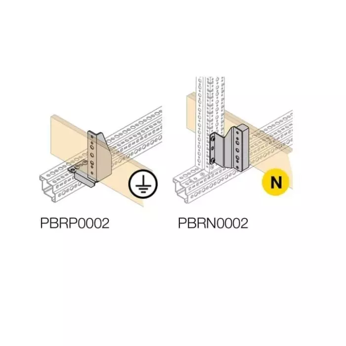 ABB 1STQ Series Pickled Steel Sheet Bracket for Use with Modular Boards - System Pro E Power, 125 x 35 x 170mm, 1STQ001555B0000