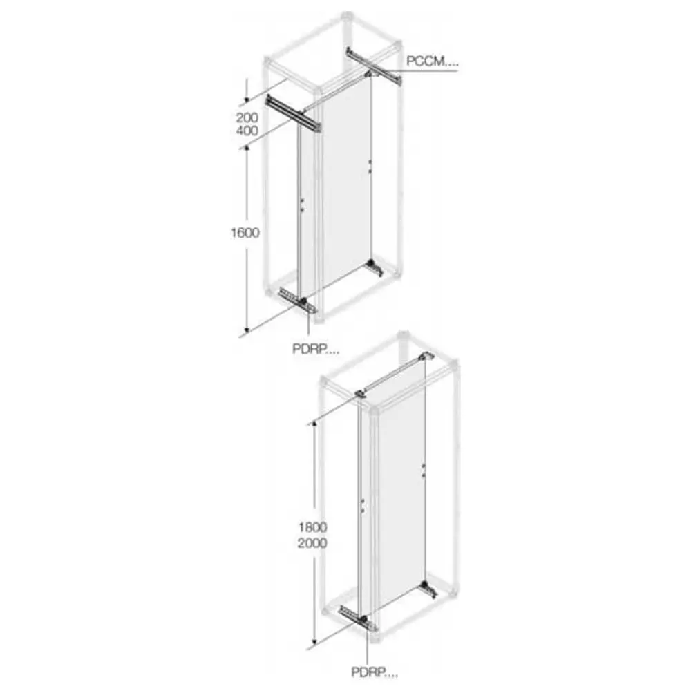 ABB 1STQ Series Sheet Steel Galvanised Mounting Plate for Use with Modular Boards - System Pro E Power, 1600 x 400mm, 1STQ001965B0000
