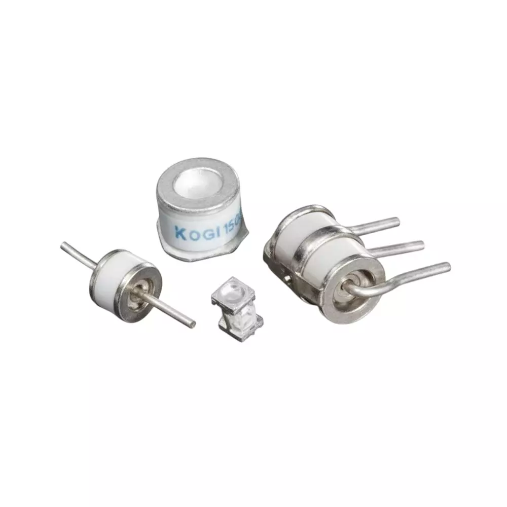 Littelfuse GTCx28-R Series Gas Discharge Tubes 2 Electrode 20 kA 140 V Axial Termination Style 8x6 mm, GTCA28-141M-R20