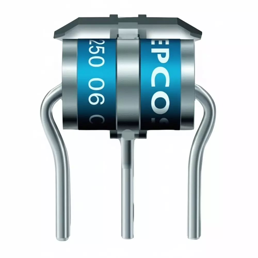 EPCOS T23 Series Gas Discharge Tubes 3 Electrode 20 kA 90 V Radial Termination Style 7.2x10 mm, B88069X8650B502