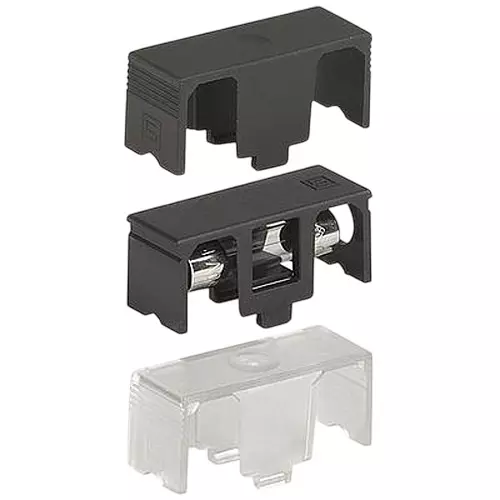 SCHURTER Covers OGN OGN SMD Fuse Clips Transparent 5x20 mm, 853.0575