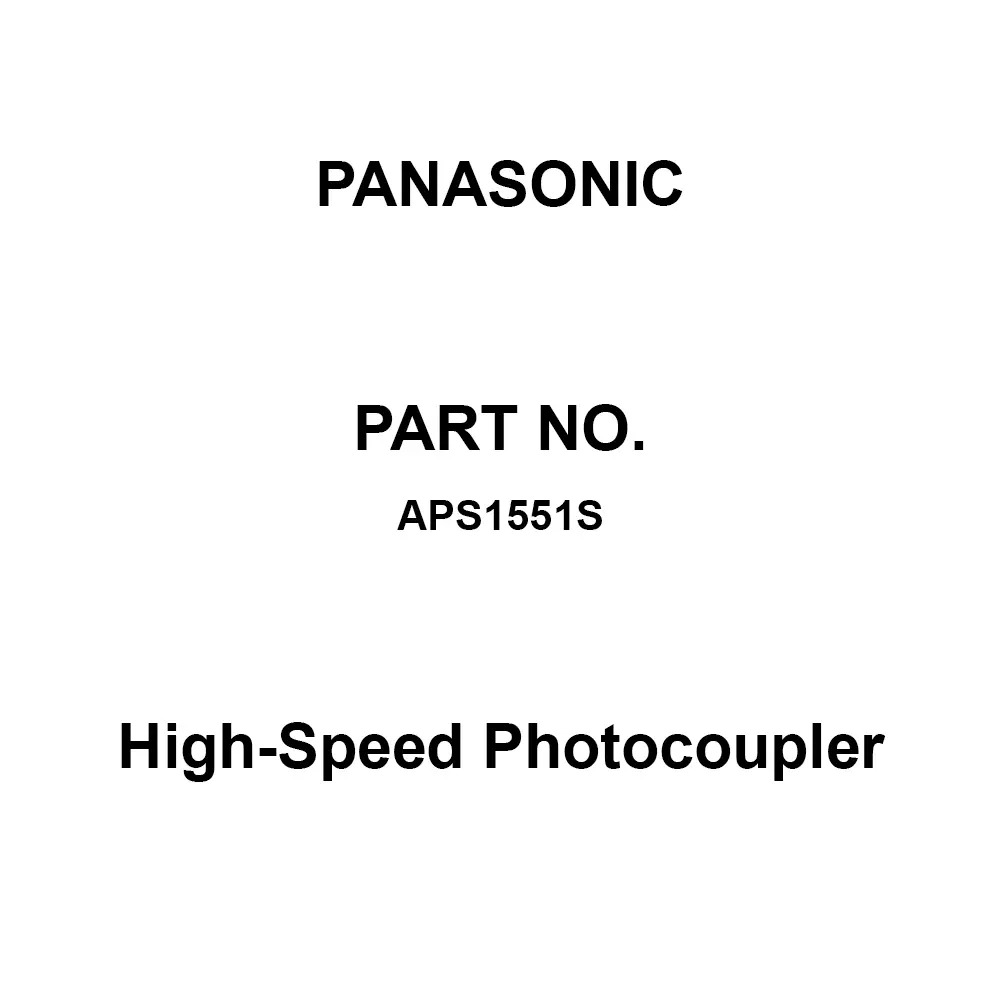 Panasonic High-Speed Photocoupler 5 DC V Power Supply Voltage, APS1551S (Pack of 100 Pcs)