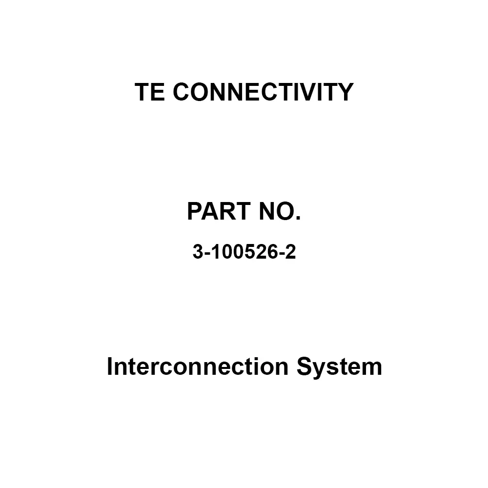 TE CONNECTIVITY Interconnection System Glass-Filled Polyamide 6.6 Material Pcb Mount Connector Suitable For, 3-100526-2 (Pack of 100)