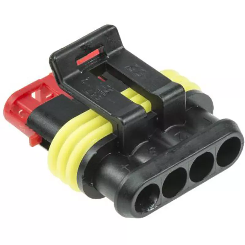 TE CONNECTIVITY Superseal Female Gender Straight Connection Direction, 282088-1 (Pack of 5)
