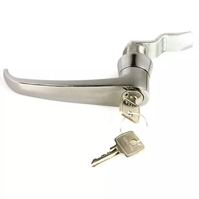 Euro-Locks a Lowe Fletcher group Company Silver Locking Handle L-Handle, 23022