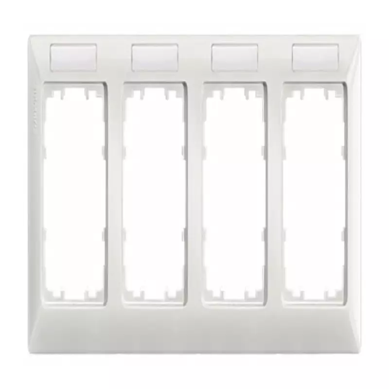 Siemens White 4 Gang Mounting Plate Thermoplastic Mounting Frame, 5TG2554-1