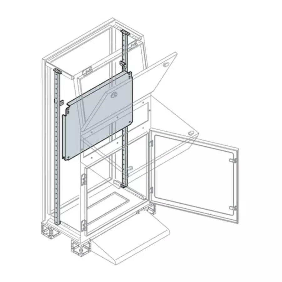ABB AM2 Series Galvanised Steel, 200mm W, 800mm L for Use with IS2 Enclosures, EA2081