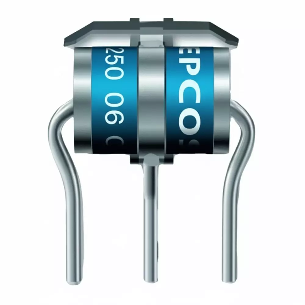EPCOS T2ES Series Gas Discharge Tubes 3 Electrode 25 kA Peak Pulse Current 350-550 V 8 mm Diameter, B88069X4260B502
