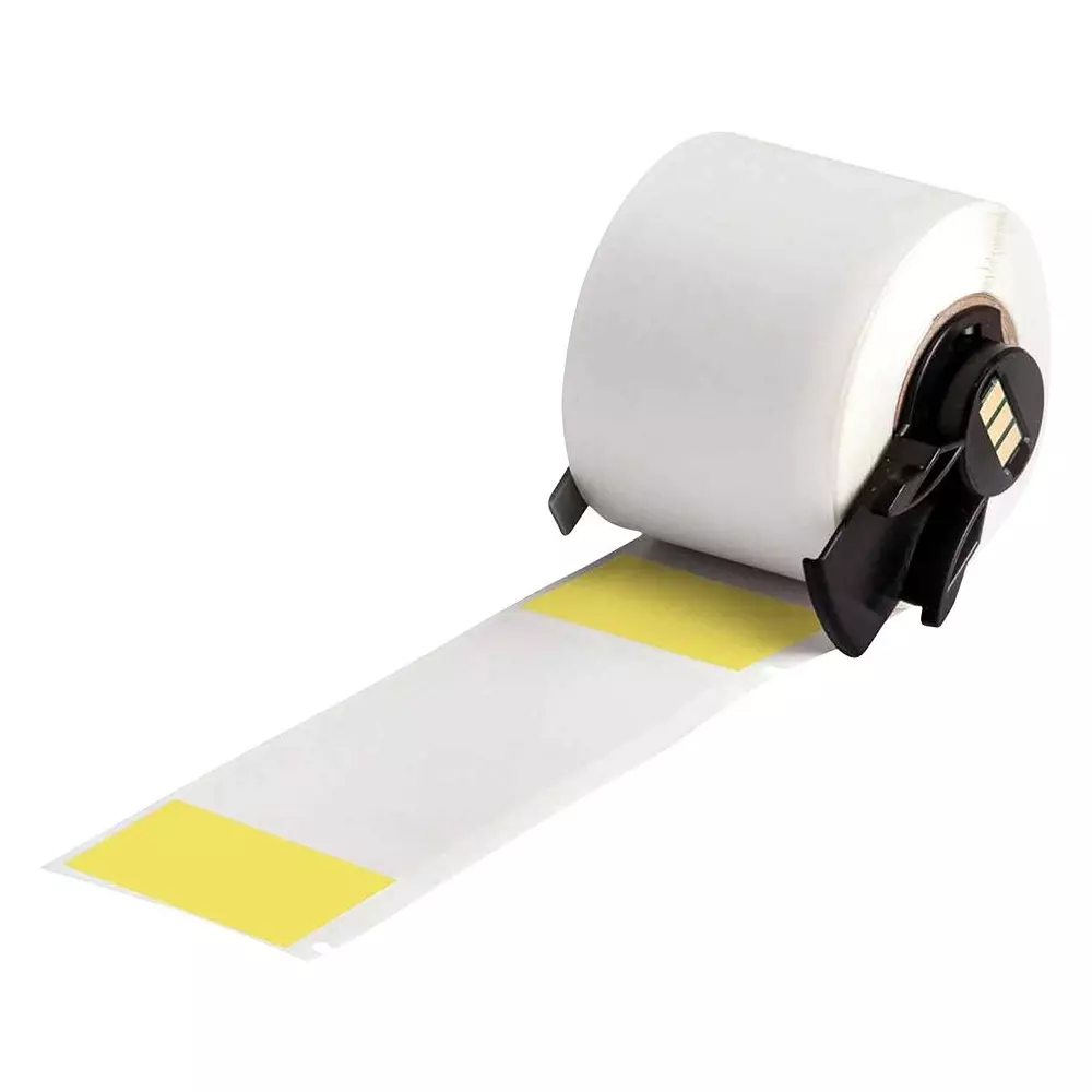 BRADY WIRE MARKER, WRAP AROUND, 38.1MMX101.6MM, M6-33-427-YL