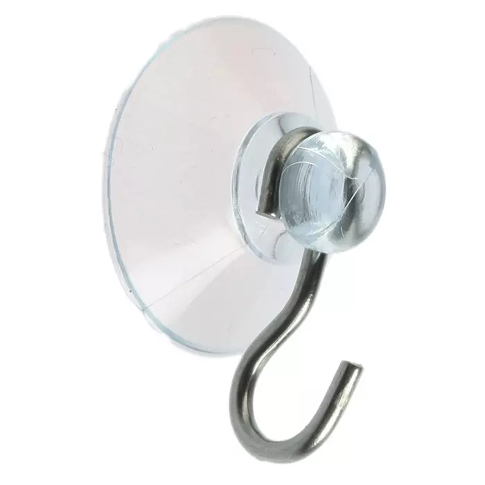 RS PRO Suction Cup Hook Polyvinyl Chloride, Stainless Steel Plain 21 mm, 3974897 (Pack of 10 Pcs)