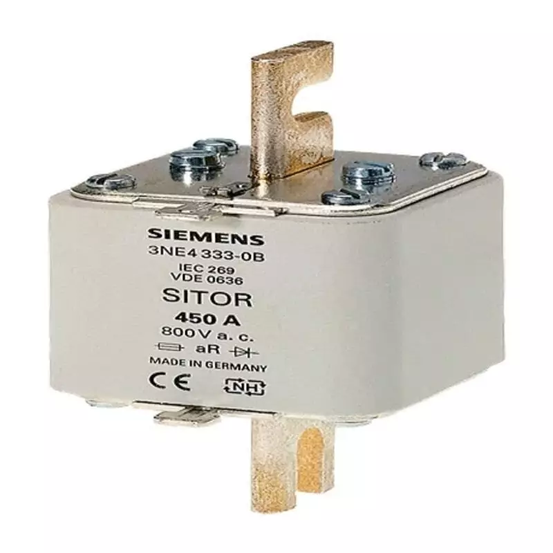 Siemens 450A Tag Fuse, 141mm, 750V, 107.2mm, 3NE4333-3