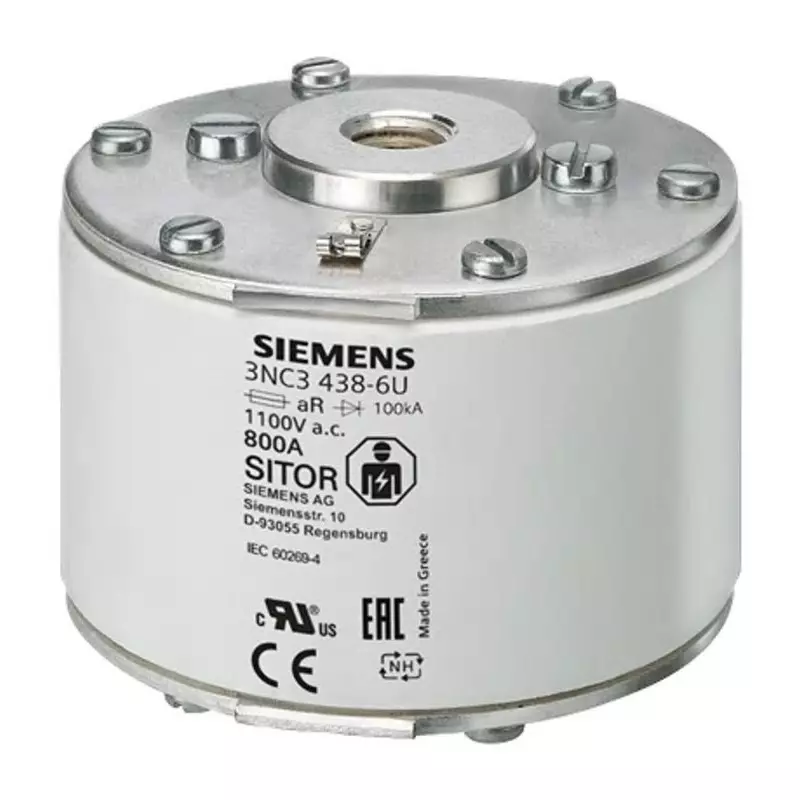 Siemens 800A Tag Fuse, NH3, 1kV, 3NC3338-6U
