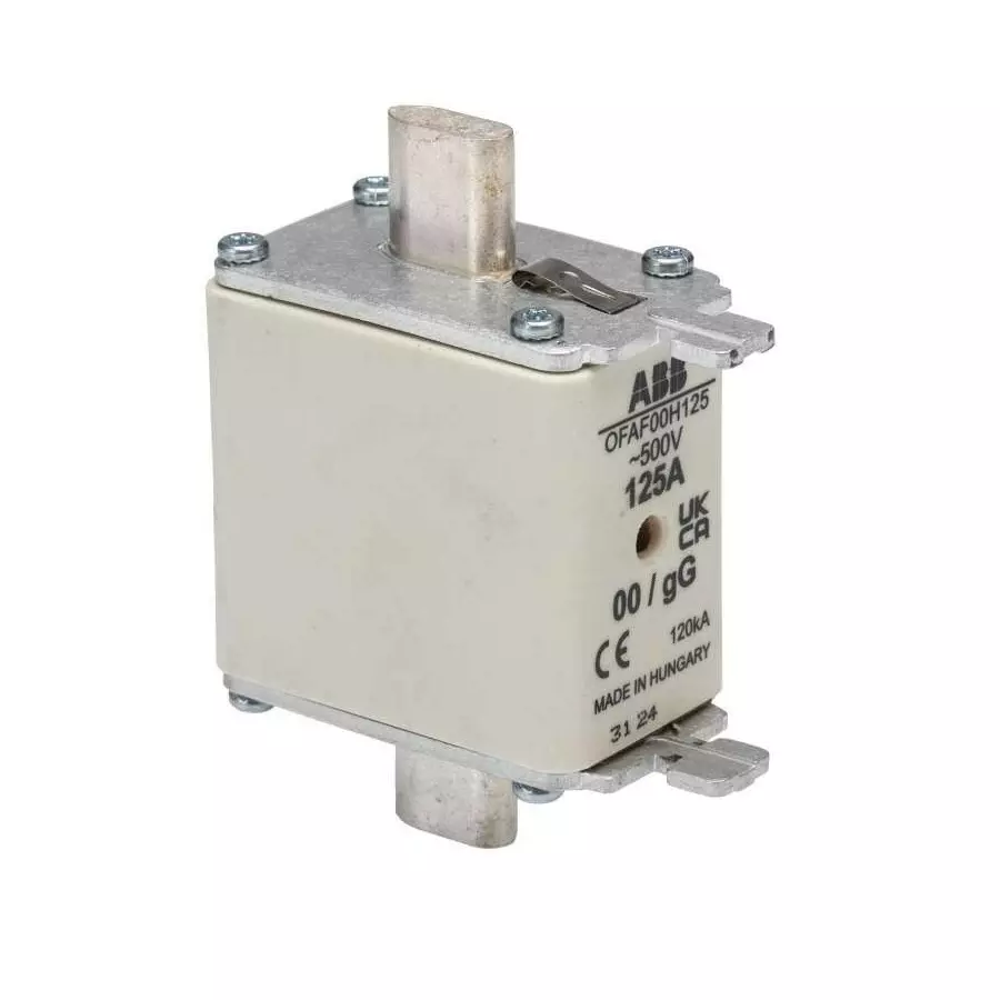 ABB 125A Centred Tag Fuse, NH00, 500V, OFAF00H1251SCA022627R1630